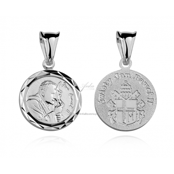 srebrny-medalik-diamenowany-papiez-jan-pawel-ii
